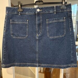 NWT LOFT Dark Blue Denim Mini Skirt